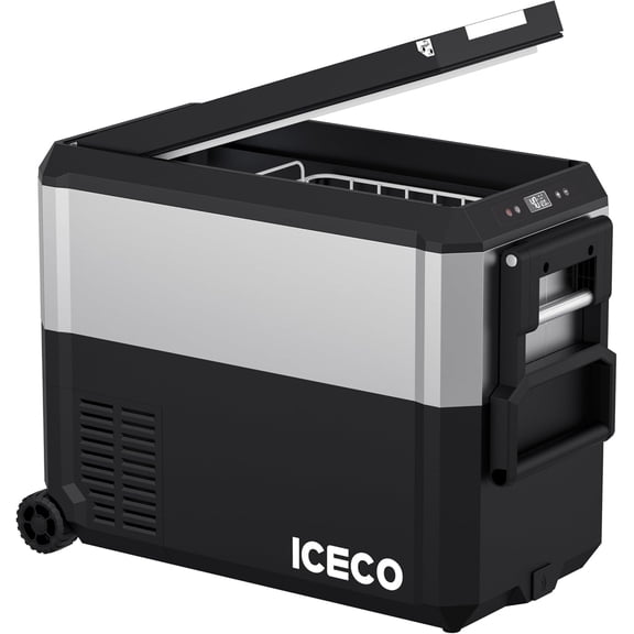 ICECO JP50 Pro 12 Volt Refrigerator, Portable Fridge Freezer, Electric Cooler with Secop Compressor, for Outdoor, Camping, 51.7 Quart, -4℉~68℉, DC/AC