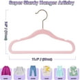 thumbnail image 7 of Baby Hangers Velvet 20 Pack-11.4 Inch,Baby Clothes Hangers Non Slip, Baby Hangers for Closet,Sturdy Infant/Toddler Hangers Pink Hangers, 7 of 7