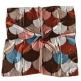thumbnail image 2 of Ploknplq Scarf for Women Square Scarf Satin Scarf Neck Scarf Travel Scarf Women Casual Scarf Silk Flower Printed Silk Scarf Printing Square Scarf Turban Coffee(clearance Sale), 2 of 3