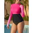 thumbnail image 6 of Sociala Womens Gradient Rash Guard UPF 50+ Swim Shirts Surfing Top with Thumb Hole, 6 of 7
