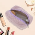 thumbnail image 5 of Unique Bargains 1 Pc Tulip Style Drawstring Makeup Bag for Vacation Purple Plush, 5 of 6