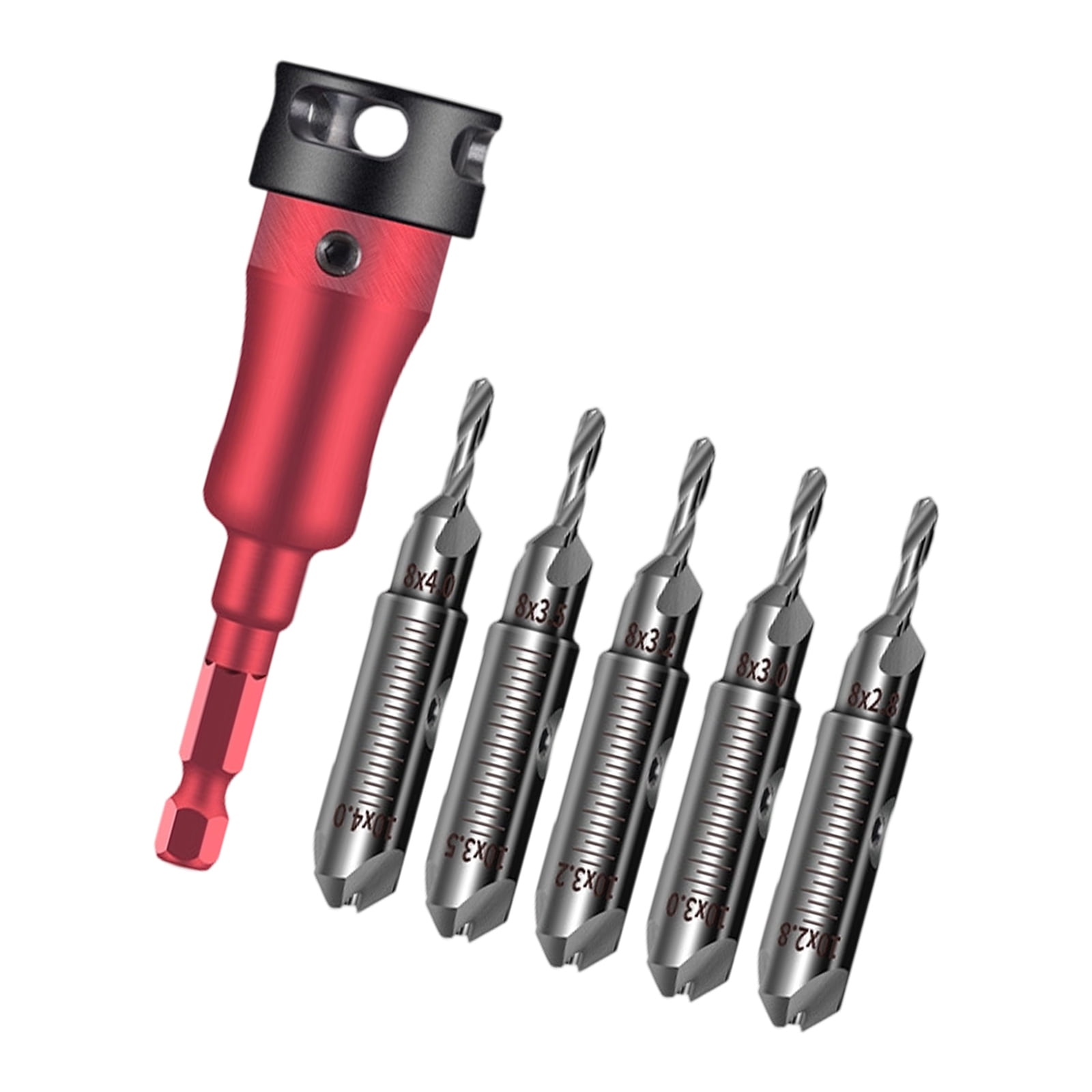 Double Purpose Countersink Drill Bit Set with Converts 45 Degree Chamfer Head and Ergonomic Grip Design