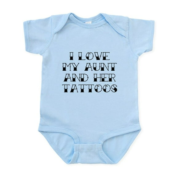 CafePress - I Love My Aunt And Her Tattoos Infant Bodysuit - Baby Light Bodysuit, Size Newborn - 24 Months