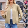 thumbnail image 1 of Cropped Jackets for Women Snap Front Lightweight Fall Jackets Thicken Warm Winter Coats with Pockets, 1 of 9