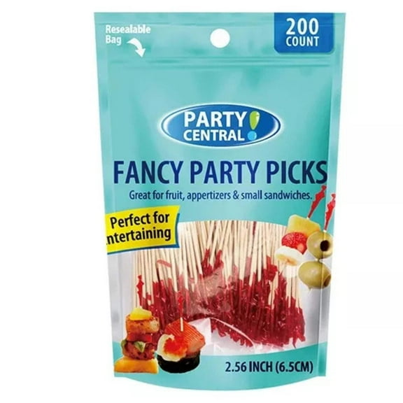 Red 2.5" Fancy Party Picks:200CT