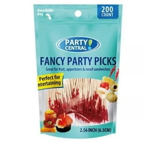 Red 2.5" Fancy Party Picks:200CT