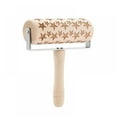 thumbnail image 1 of Rolling Pin Wooden Roller Dough Engraved Embossed Pastry Baking Tools New Year Kitchen Tool, 1 of 4