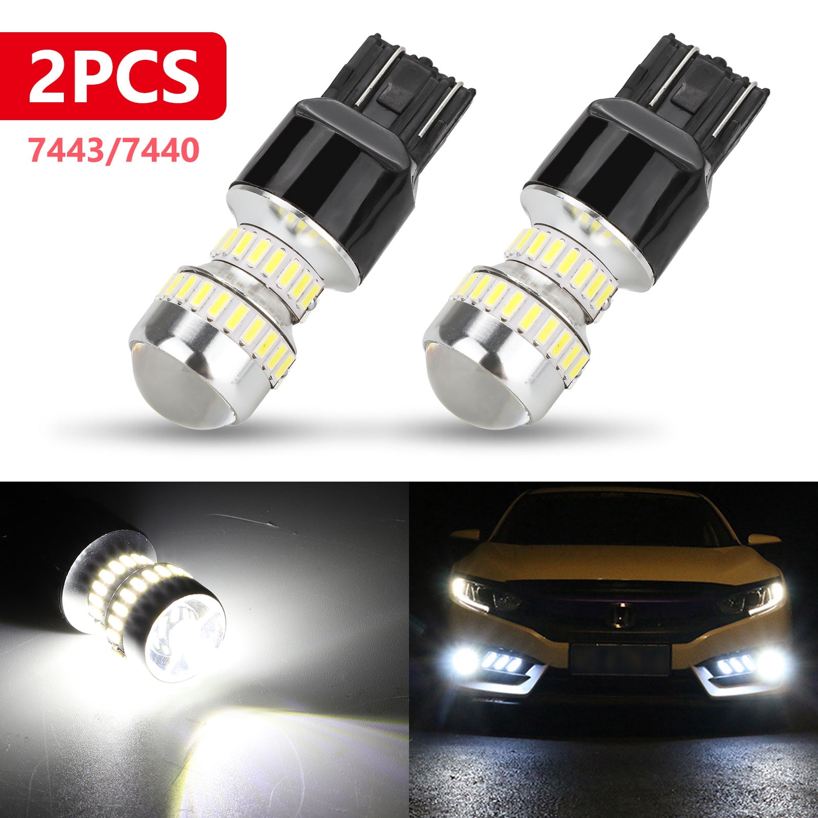 7443 LED Light Bulb, TSV High Brightness 4014SMD 7443 7440 Xenon White