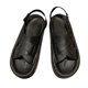 thumbnail image 1 of Sandalias con tiras cruzadas para mujer Punta abierta Correa en el tobillo de gran comodidad Sandalia plana antideslizante con suela gruesa para playa Negro 38-39, 1 of 8