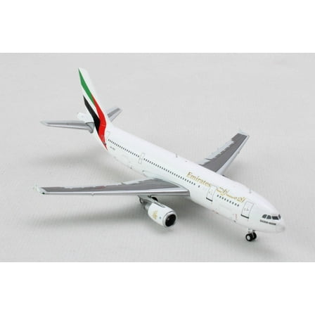 Airbus A300-600R Commercial Aircraft "Emirates Airlines" White with Striped Tail 1/400 Diecast Model Airplane by GeminiJets