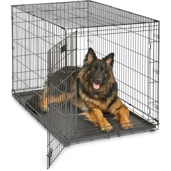 Homes for Pets 24-Inch iCrate for Small Breeds, 12-20 lbs, Single Door Folding Dog Crate with Divider Panel, Leak-Proof Tray & Secure Latch, Portable, Durable & Easy to Assemble