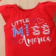 thumbnail image 5 of Ruyang 4th Of July Toddler Baby Girl Outfits Independence Day Letter Print Tops American Flag Shorts Set Summer Clothes, 5 of 7