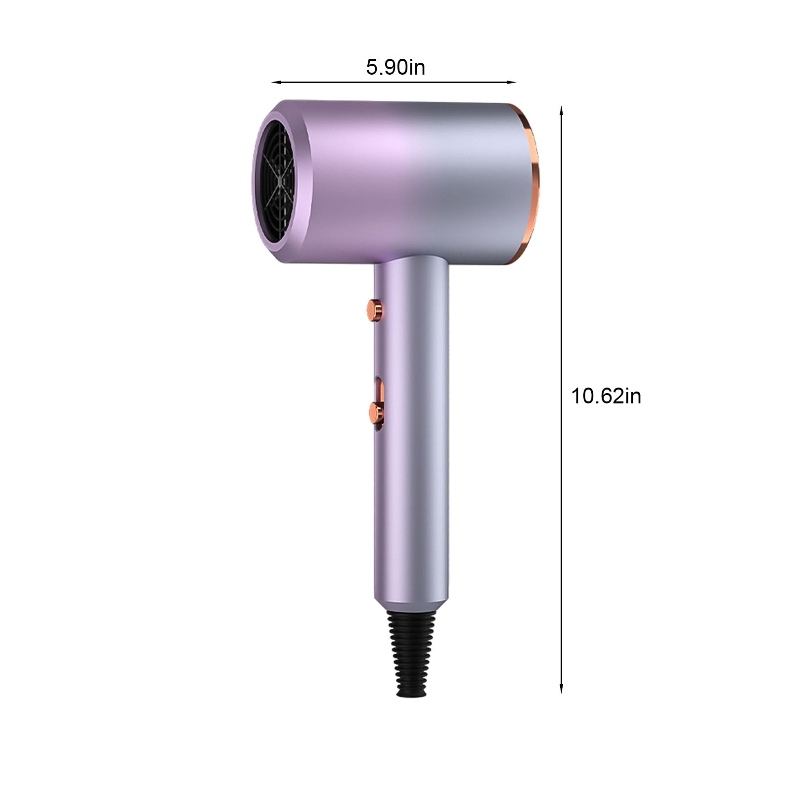 Negative Ion Hair Dryer, Compact Portable Blow Dryer, Fast Drying Hair Styling Tool, Quiet Operation with Diffuser, Home and Travel Use