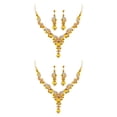 thumbnail image 3 of Qarigey 3 unids/set de collar de aleación para mujer, elegante collar de diamantes de imitación nupcial para mujer, pendiente de boda para Type1 NO1, 3 of 6