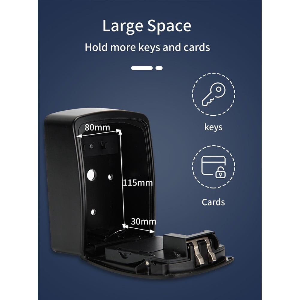 RichLink Key Lock Box for for Tuya Smart Key Safe Weatherproof Key Storage Lock Box indoor，Black