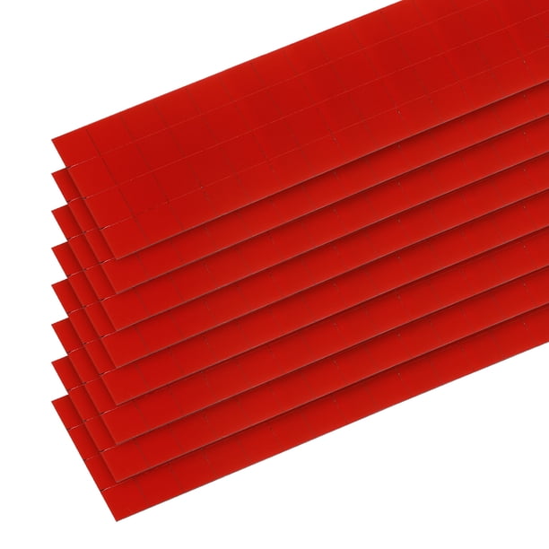 Uxcell 8 Pack 10 x 10mm Disco Tiles, Espejo Rojo Autoadhesivo Azulejos de Espejo de Vidrio