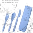 thumbnail image 4 of Travel Utensil Set With Storage Case, Wheat Straw Reusable Spoon Knife Forks Tableware, Eco Friendly Nontoxic Portable Cutlery For Travel Picnic Camping Or Daily Use, 4 of 5