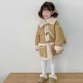thumbnail image 5 of Beautyzll 2-7T Girls Winter Wool Coat Dress Peacoat for Toddler Kids Heavy Sherpa Jacket Hooded Warm Thicken Windproof Overcoats, 5 of 9