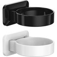 thumbnail image 3 of Hair Dryer Holder Wall Mounted Hair Tools Rack Self-Adhesive Bathroom Storage ABS Plastic No Pounching Shelf White/Black (Color : Black), 3 of 5