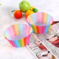 thumbnail image 4 of 100 Pcs Moules à Cupcakes Colorés Moules à Muffins en Papier, 4 of 9