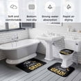 thumbnail image 6 of Graduate Season Bathroom Rugs Set Congrats Grad Bachelor's Cap Celebration Black Non Slip Absorbent Soft Bath Mats 3 Piece Set with Bathroom Rug, U-Shaped Floor Mat, Toilet Seat Cover Small Size, 6 of 9
