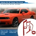 thumbnail image 2 of Cubierta de trim de la salida de aire acondicionado para Honda Civic de 10ª generación 2016-2021 Consola central (Centro Frontal Izquierdo Derecho) Rojo 1 juego, 2 of 6
