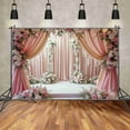 thumbnail image 2 of Hanging Flower Curtain Wedding Photo Backdrops Drapes Wom's Birthday Photoz Background Draping Fabric rations, 2 of 8
