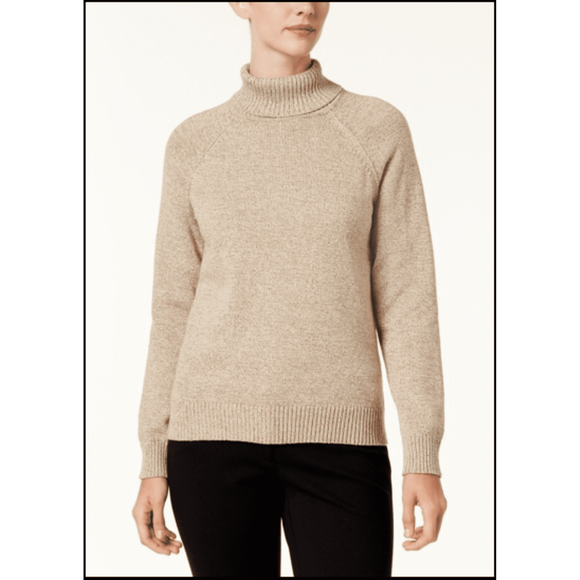 Karen Scott Petite Cotton Turtleneck Sweater, Various Colors u0026 Sizes Size:  PXL/Chestnut Marl - Walmart.com