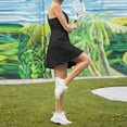 thumbnail image 4 of Womens Tennis Dress Square Neck Sleeveless Athletic Dress Side Slit Flare Workout Dress Yoga Dress, 4 of 9