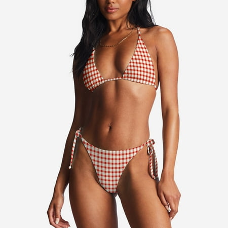 

QWANG Women s Split Print Fashion Sexy Bikini Erotic Lingerie Without Steel Bra Without Breast Pads