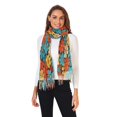 thumbnail image 2 of FORMRS Womens Scarf Winter Soft Long Big Warm Shawls Wrap Tassel Scarves, Blooming Flowers, 2 of 9