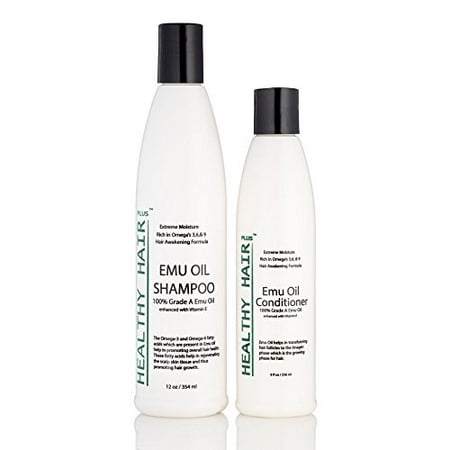 Healthy Hair Plus Emu Oil Shampoo 12oz And Conditioner 8oz