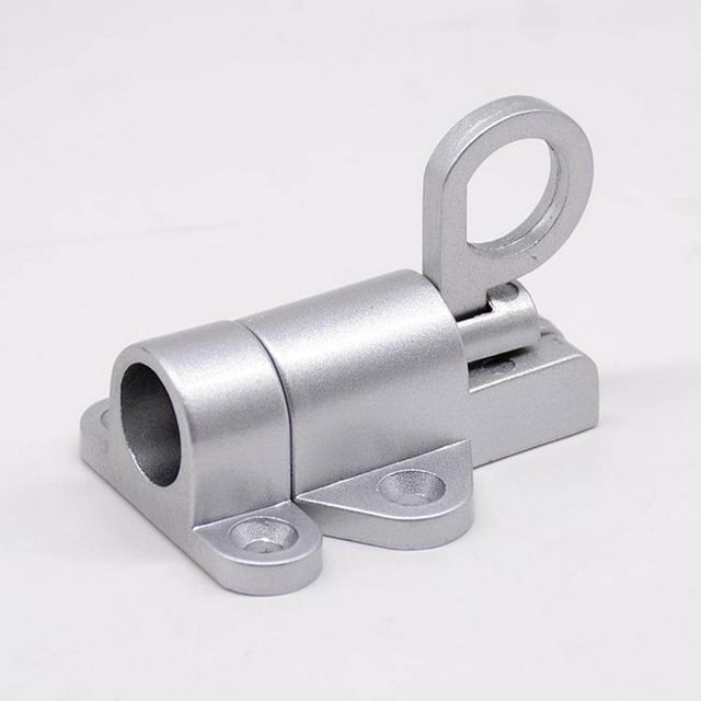 VONKY 2pcs/set Cabinet Pull Ring Spring Load Automatic Door Latch Hasp Lock Silver