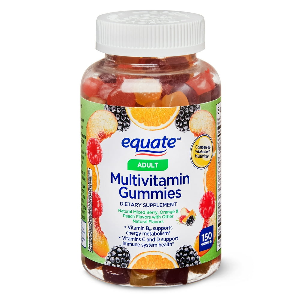 Equate Adult Multivitamin Gelatin Gummies, 150ct - Walmart.com ...