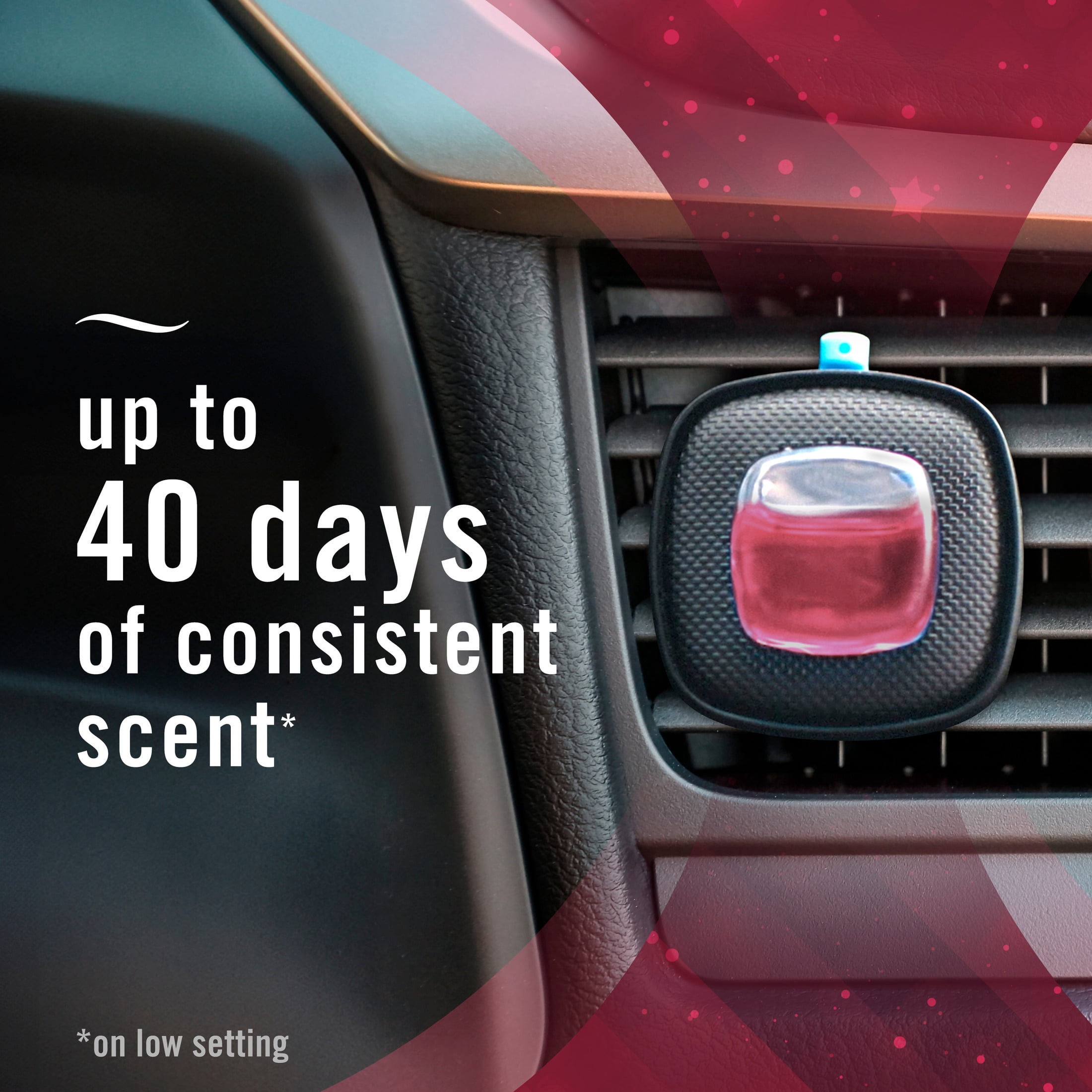 (3 pack) Febreze Car Air Freshener, Odor-Fighting Car Vent Clip, Cranberry Crumble, 2 Count