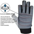 thumbnail image 4 of True Sailors Sailing Gloves with Cut only Thumb and Index Finger and Grip for Men and Women, Great for Kayaking, Workouts and More Grey/Black, 4 of 7