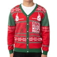 thumbnail image 2 of ELF The Movie Men's Cotton Headed Ninny Muggins Button-Down Ugly Christmas Sweater, 2 of 6