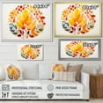 thumbnail image 4 of Designart "Beauty of Autumn Leaves in Yellow and Red" Floral Framed Wall Art Decor - Traditional Yellow Tree Maple Hallway Framed Wall Art Decor, 4 of 6