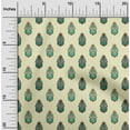 thumbnail image 1 of oneOone Georgette Viscose Light Yellow Fabric Floral & Paisley Block Sewing Craft Project Fabric Printed By Yard 42 Inches Wide, 1 of 1