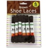 Brown Shoe Laces, 6 Pair (1 Pack)