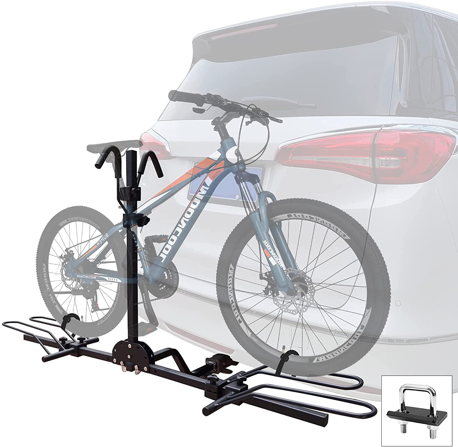 Details about   2 Bike Bicycle Foldable Platform Car Rear Carrier Rack Mount for Long Travel 