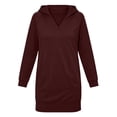 thumbnail image 4 of Gytharion Women's Hoodie Dresses Long Sleeve Stylish Casual Mini Dresses Classic Sporty Style Comfortable Pullover Dresses with Pockets, 4 of 6