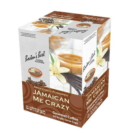 Boston's Best Coffee Roasters Jamaican Me Crazy, Medium Roast, Coffee Pods, 24 Ct