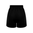 thumbnail image 6 of Womens Workout Shorts Casual Summer Drawstring Running Sweat Shorts Elastic High Waist Shorts with Pockets, 6 of 9