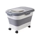 thumbnail image 2 of Contenedor de almacenamiento de alimentos para mascotas, perros y gatos, caja de arroz, tanque a prueba de fugas, contenedor de granos Gris, 2 of 9