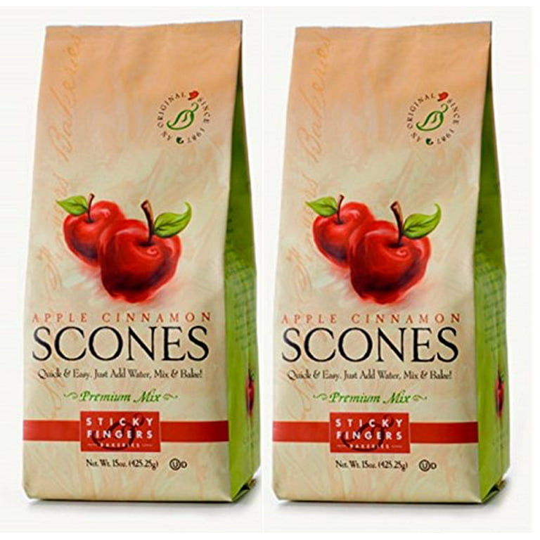 Sticky Fingers Scone Mix (Pack of 2) Ounce Bags - All Scone Baking Mix (Apple Cinnamon) - Walmart.com