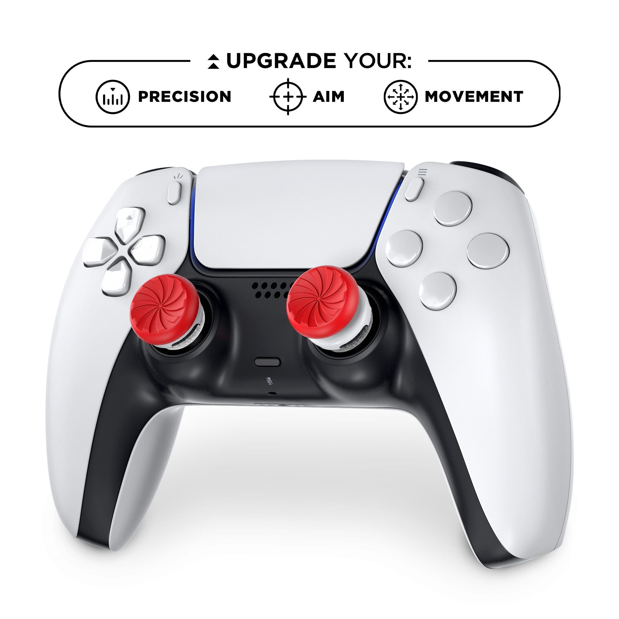 KontrolFreek Aim Boost Kit for PlayStation Controller PS5 and PS4 - Includes Performance Thumbsticks and Precision Rings - Inferno Edition