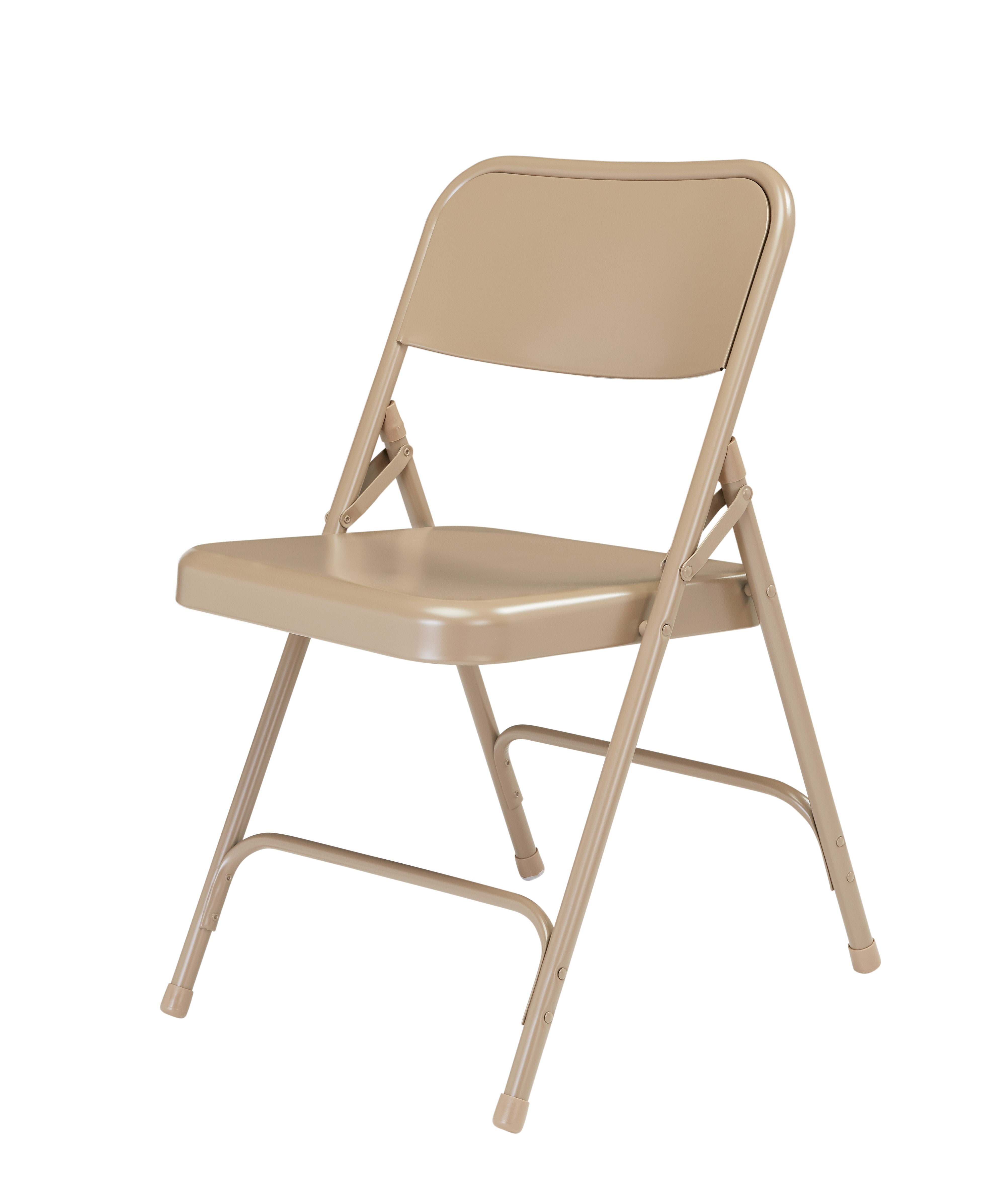 (4 Pack) 200 Series Premium All-Steel Folding Chairs Beige