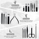 thumbnail image 2 of Manicure Set, Pedicure Kit 18 Pieces - Nail Care Nail Clippers Set Stainless Steel Care Tools for Travel (Black), 2 of 5