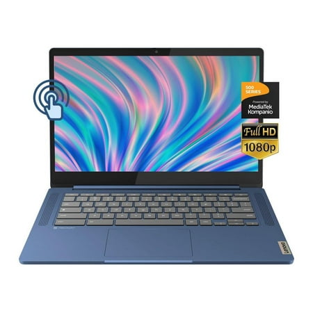 Lenovo Slim 3 Chromebook Laptop, 14" FHD Touchscreen Computer, 8-Core MediaTek Kompanio 520 Processor, 4GB RAM, 320GB Storage(64GB eMMC + 256GB Micro SD), Wi-Fi 6, Webcam, Chrome OS